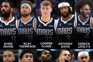 独行侠媒体晒照新赛季阵容：能排出两套首发 阵容深度全联盟第一