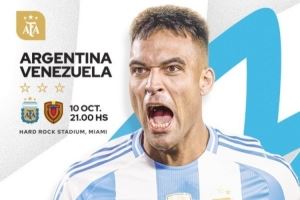 阿根廷发布对阵委内瑞拉友谊赛海报：劳塔罗单人出镜